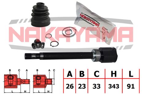 фото Nakayama NJ7742NY Шрус внутр. к-кт правый nissan tiida C11 05-12, versa c11x 06-12 (26x2 Nakayama NJ7742NY Шрус внутр. к-кт правый nissan tiida C11 05-12, versa c11x 06-12 (26x2