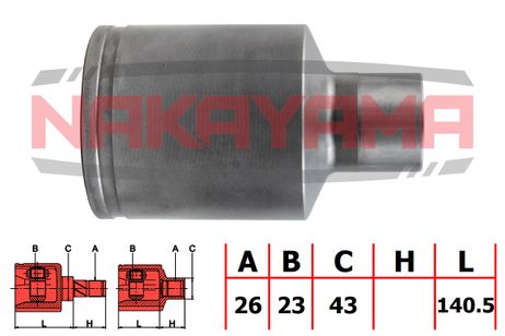 фото Nakayama NJ7747NY Шрус внутр. к-кт chevrolet epica (v250) 07- (26x23x140.5x43) Nakayama NJ7747NY Шрус внутр. к-кт chevrolet epica (v250) 07- (26x23x140.5x43)