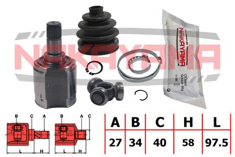 фото Nakayama NJ7757NY Шрус внутр. к-кт honda accord CL 02-08 (27x34x155.5x40) Nakayama NJ7757NY Шрус внутр. к-кт honda accord CL 02-08 (27x34x155.5x40)