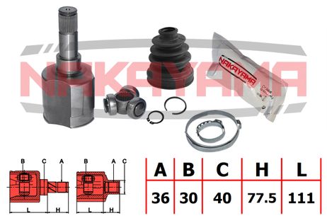 фото Nakayama NJ7787NY Шрус внутр. к-кт ford transit TT9 06-13 (36x30x188.5x40) Nakayama NJ7787NY Шрус внутр. к-кт ford transit TT9 06-13 (36x30x188.5x40)