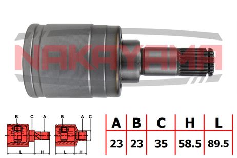 фото Nakayama NJ7794NY Шрус внутр. к-кт задн. honda hr-v gh1/gh2/gh3/gh4 98-05, life jc1/jc2 Nakayama NJ7794NY Шрус внутр. к-кт задн. honda hr-v gh1/gh2/gh3/gh4 98-05, life jc1/jc2