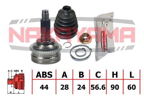 фото Nakayama NJ780NY Шрус внешн. к-кт mazda xedos 9 93-, ford escape 01-04 (28x24x150x56.6 Nakayama NJ780NY Шрус внешн. к-кт mazda xedos 9 93-, ford escape 01-04 (28x24x150x56.6