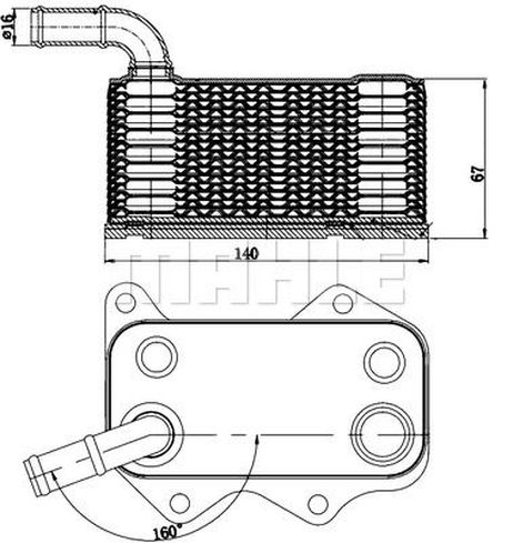 Mahle CLC 174 000S Масляный радиатор