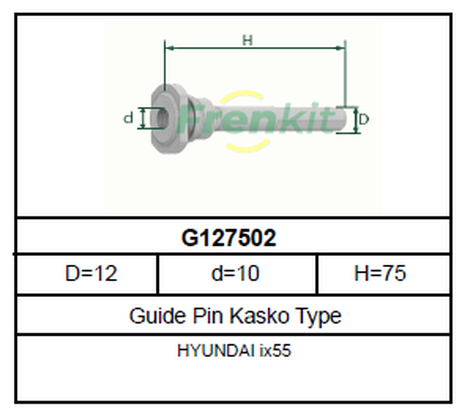 Frenkit G127502 направляющая суппорта