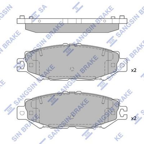 Sangsin SP4160 Колодки тормозные задние