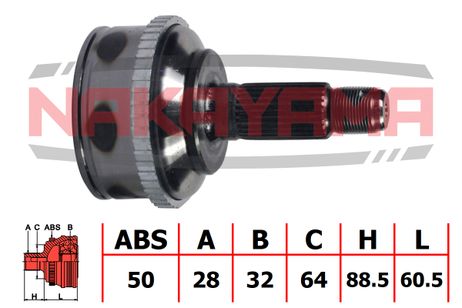 фото Nakayama NJ319NY Шрус внешн. к-кт honda accord cf3/cf4/cf5/cl1/cl3 98-02 (28x32x149x64 abs:50) Nakayama NJ319NY Шрус внешн. к-кт honda accord cf3/cf4/cf5/cl1/cl3 98-02 (28x32x149x64 abs:50)