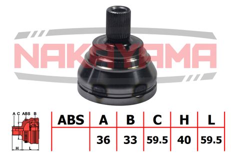 фото Nakayama NJ691NY Шрус внешн. к-кт audi A3 10-, skoda yeti 09-, caddy 10- (36x33x99.5x59.5) Nakayama NJ691NY Шрус внешн. к-кт audi A3 10-, skoda yeti 09-, caddy 10- (36x33x99.5x59.5)
