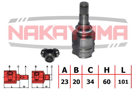 фото Nakayama NJ7074NY Шрус внутр. правый Hyndai Santa Fe II 2.7-2.2crdi 06- (28x35x125x42) Nakayama NJ7074NY Шрус внутр. правый Hyndai Santa Fe II 2.7-2.2crdi 06- (28x35x125x42)