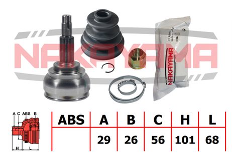 фото Nakayama NJ925NY Шрус внешн. к-кт nissan elgrand 10-, murano 08-, teana 08-, teana RUS make 09-13 (29x26x169x56) Nakayama NJ925NY Шрус внешн. к-кт nissan elgrand 10-, murano 08-, teana 08-, teana RUS make 09-13 (29x26x169x56)