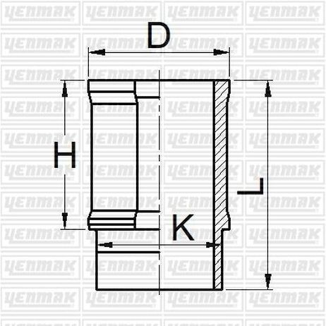 YENMAK 5105910000 Гильза цилиндра renault =75.8mm r 19-ClIo 1,4 1,4 i energy