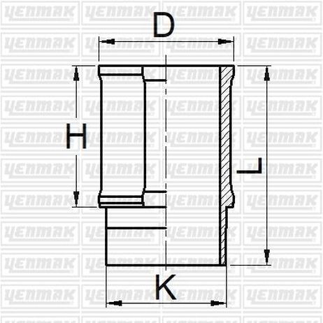 YENMAK 5105904000 Гильза цилиндра renault =76mm r 9- 12 1400 cc.