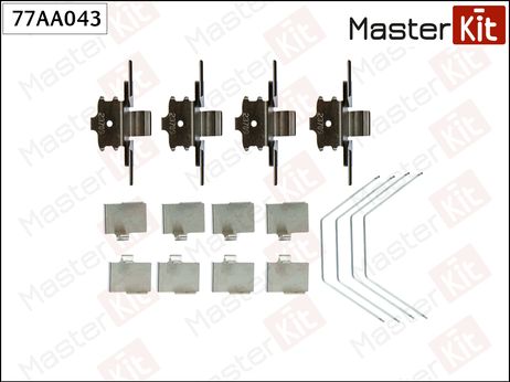 фото Master KiT 77AA043 Ремкомплект крепления тормозных колодок Master KiT 77AA043 Ремкомплект крепления тормозных колодок
