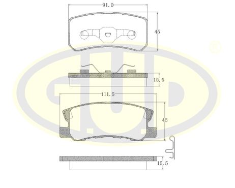 фото GUD GBP880122 Колодки тормозные дисковые GUD GBP880122 Колодки тормозные дисковые