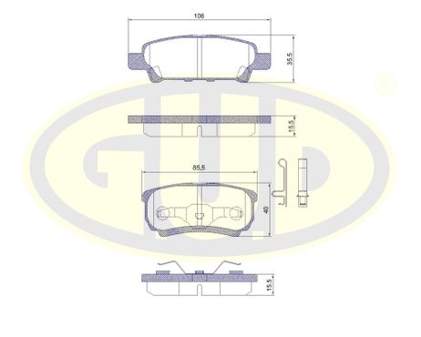 фото GUD GBP880159 Колодки тормозные дисковые | зад | GUD GBP880159 Колодки тормозные дисковые | зад |