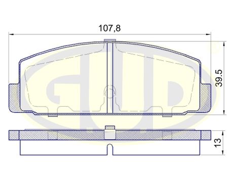 фото GUD GBP880155 Колодки тормозные дисковые | зад | GUD GBP880155 Колодки тормозные дисковые | зад |