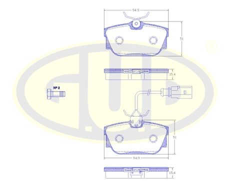 фото GUD GBP880130 Колодки тормозные дисковые GUD GBP880130 Колодки тормозные дисковые