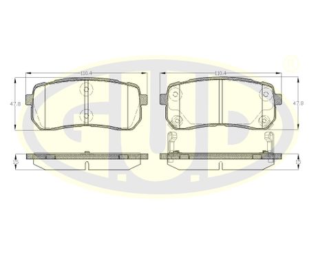 фото GUD GBP880176 Колодки тормозные дисковые | зад | GUD GBP880176 Колодки тормозные дисковые | зад |