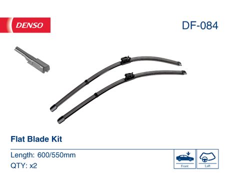 фото Denso DF-084 Комплект бескаркасных щеток стеклоочистителя 600мм/550мм Denso DF-084 Комплект бескаркасных щеток стеклоочистителя 600мм/550мм