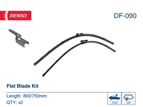фото Denso DF-090 Комплект бескаркасных щеток стеклоочистителя 800мм/750мм Denso DF-090 Комплект бескаркасных щеток стеклоочистителя 800мм/750мм