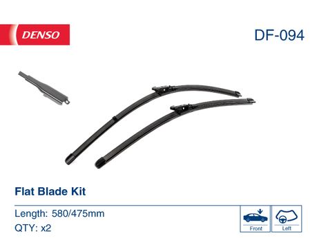 фото Denso DF-094 Комплект бескаркасных щеток стеклоочистителя 580мм/480мм Denso DF-094 Комплект бескаркасных щеток стеклоочистителя 580мм/480мм