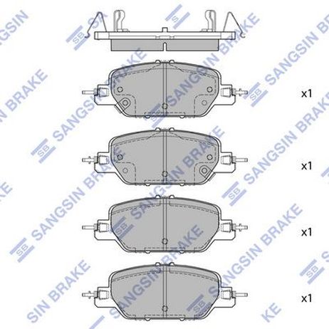 Sangsin SP4177 Колодки тормозные задние