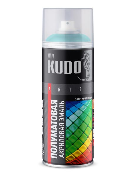 фото KUDO KU-0A5015 Эмаль универсальная акриловая satin RAL Голубая RAL 5015 520 мл KUDO KU-0A5015 Эмаль универсальная акриловая satin RAL Голубая RAL 5015 520 мл