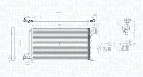 Magneti Marelli 350203796000 Конденсер кондиционера