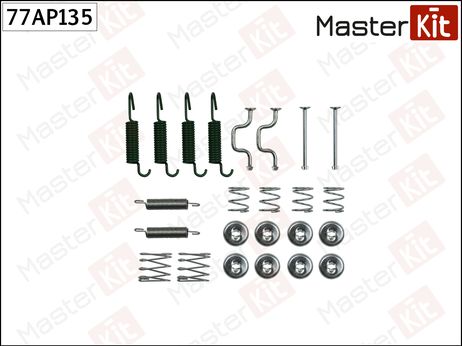 фото Master KiT 77AP135 Ремкомплект крепления тормозных колодок Master KiT 77AP135 Ремкомплект крепления тормозных колодок
