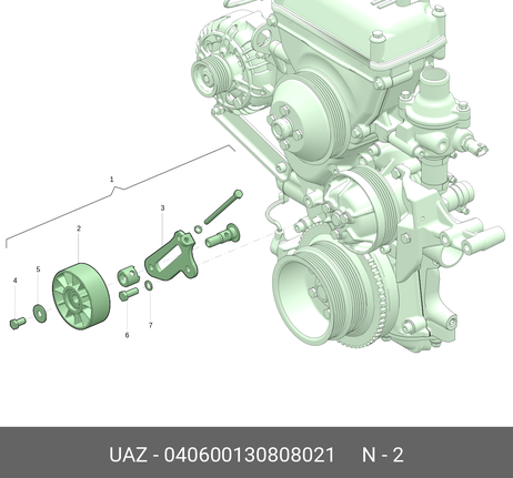фото UAZ 40600130808021 Ролик натяжной (для А/М газ, уаз, ДВ. ЗМ UAZ 40600130808021 Ролик натяжной (для А/М газ, уаз, ДВ. ЗМ