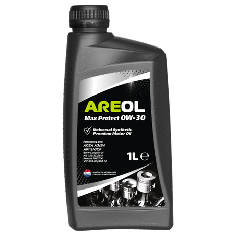 AREOL 0W30AR057 Max Protect 0w30 (1l) Масло моторное синтетическое  acea a3/b4, API sn/cf, MB 229.3/226.5, VW 502.00