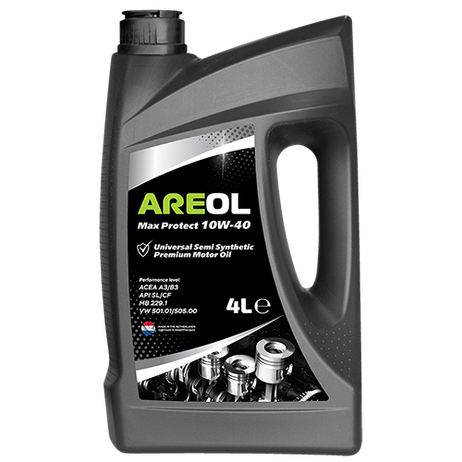 AREOL 10W40AR003 Max Protect 10w40 (4l) Масло моторное полусинтетическое acea a3/b3,api sl/cf,mb 229.1,vw 501.01/505.00