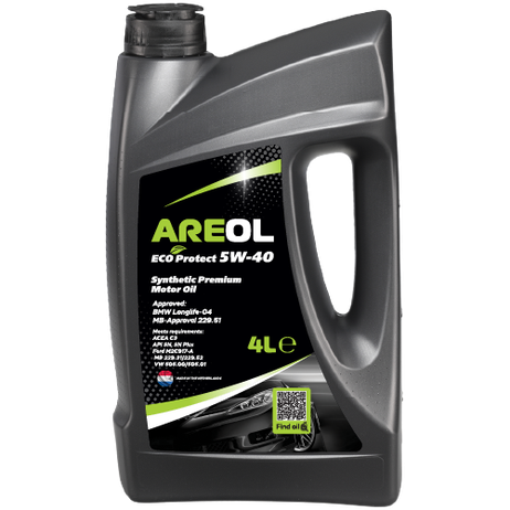 AREOL 5W40AR061 ECO Protect 5w40 (4l) Масло моторное синтетическое acea c3,api sn/cf,vw 505.00/505.01,mb 229.51/229.31