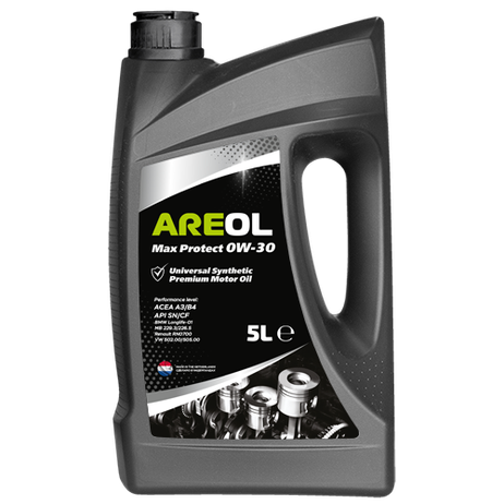 AREOL 0W30AR059 Max Protect 0w30 (5l) Масло моторное синтетическое acea a3/b4, API sn/cf, MB 229.3/226.5, VW 502.00