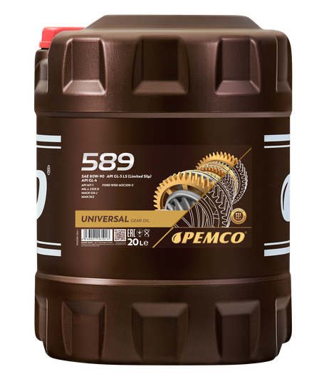 фото PEMCO PM0589-20 80w90 gl-4/gl-5 LS 20л (минер. трансмис. масло) HCV PEMCO PM0589-20 80w90 gl-4/gl-5 LS 20л (минер. трансмис. масло) HCV