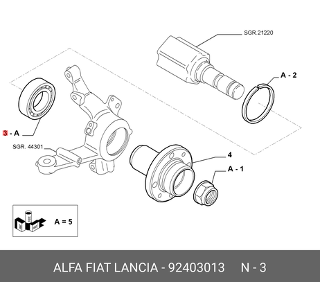 фото Fiat/Alfa/Lancia 924030130 Подшипник ступицы bravo Fiat/Alfa/Lancia 924030130 Подшипник ступицы bravo