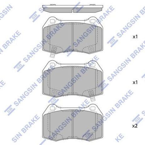 Sangsin SP4172 Колодки тормозные honda civic 06-11 перед. | перед |