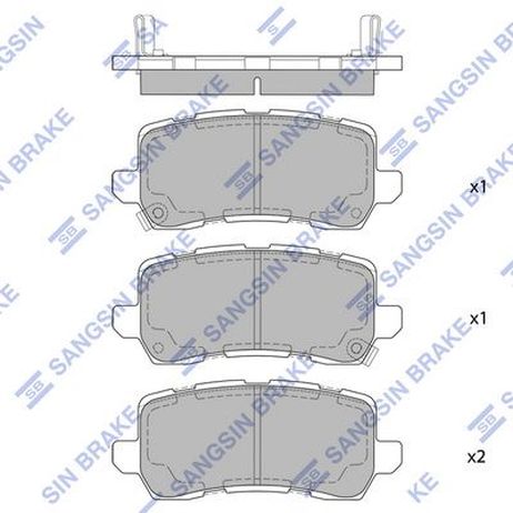 Sangsin SP4135 Колодки тормозные acura MDX 17- зад. 