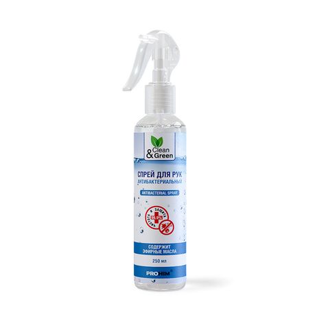 фото AVS CG8002 Спрей для рук антибактериальный 250 мл. Clean&Green AVS CG8002 Спрей для рук антибактериальный 250 мл. Clean&Green