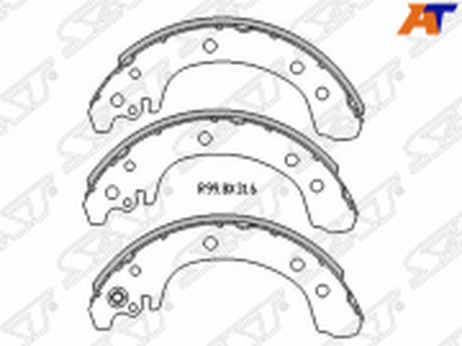 фото SAT ST0449502050 Колодки тормозные зад toyota matrix/voltz 02- SAT ST0449502050 Колодки тормозные зад toyota matrix/voltz 02-
