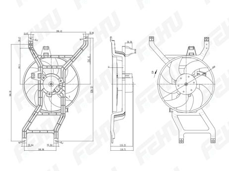 фото FEHU FFC1064h Электровентилятор охлаждения с Кожухом для Lada Largus (12-)/Renault Logan (08-) FEHU FFC1064h Электровентилятор охлаждения с Кожухом для Lada Largus (12-)/Renault Logan (08-)