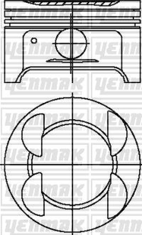 YENMAK 3103795000 79,00 mm. Поршень с пальцем,с кольцами
