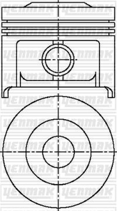 YENMAK 3104100000 72,00 mm. Поршень с пальцем, с кольцами