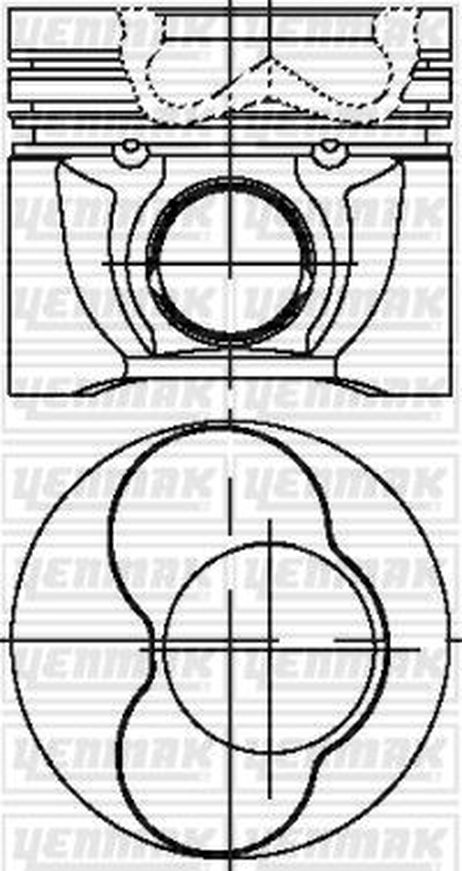YENMAK 3104311000 79,50 mm. Поршень с пальцем , с кольцами 1,2 цилиндр