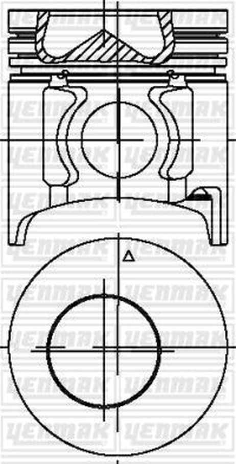 YENMAK 3104382000 104,00 mm. Порш.+палец, с кольцами
