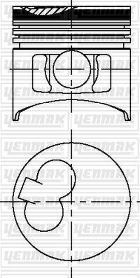 YENMAK 3104442000 91,10 mm Поршень с пальцем,с кольцами 1/3 цил-р