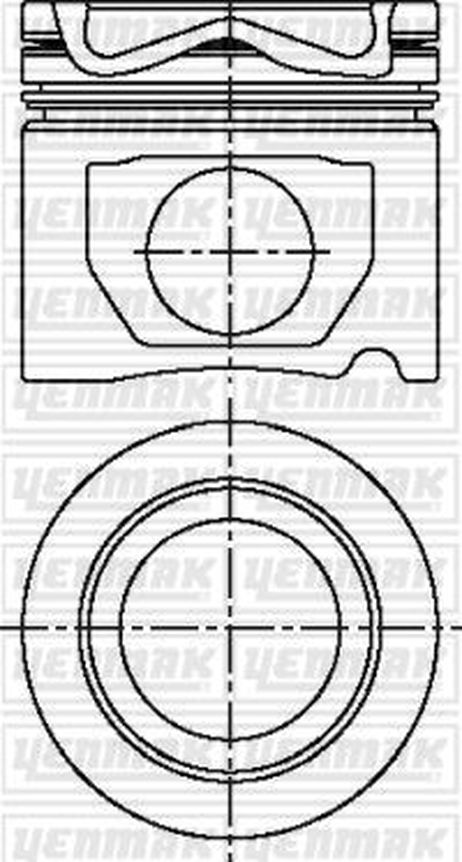YENMAK 3104710000 130,00 mm. Поршень с пальцем,с кольцами