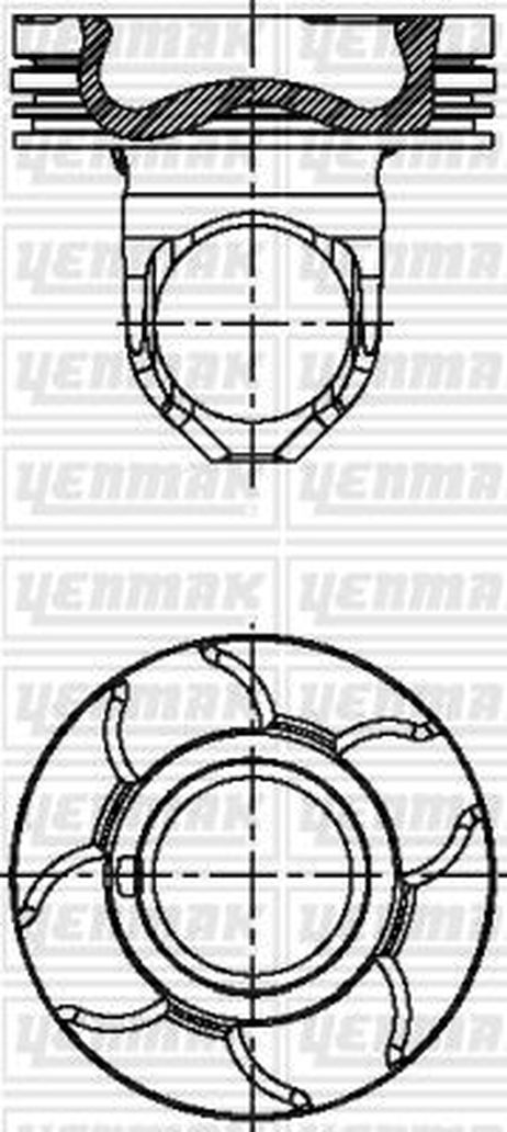 YENMAK 3104936000 123,03 mm. Порш.+палец, с кольцами