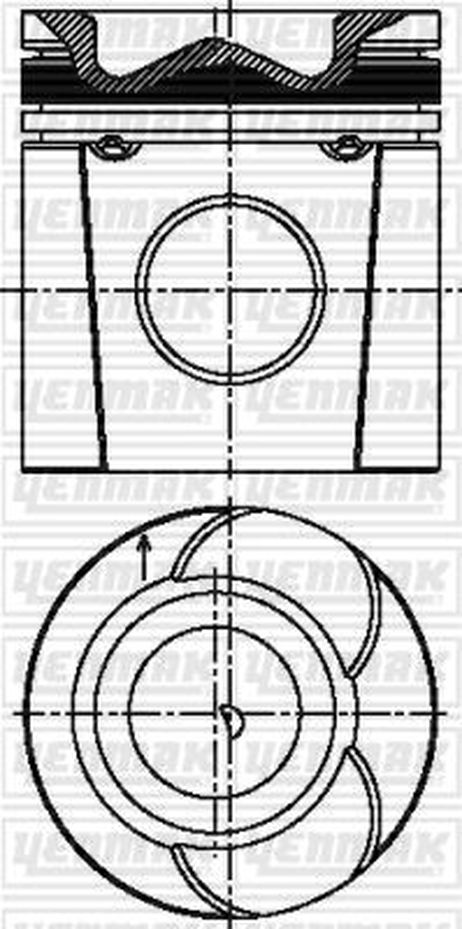 YENMAK 3104944000 135,03 mm. Поршень с пальцем,с кольцами