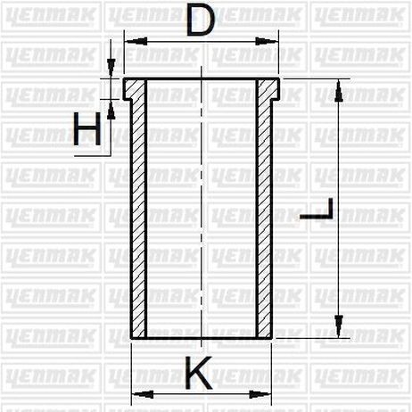 YENMAK 5165265000 82,00 Гильза k=85, l=155, h=4,5, d=88