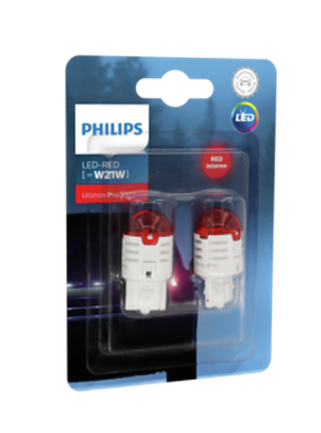 фото Philips 11065U30RB2 Комплект светодиодных ламп LED red w21w W3x16d 12В/1,75Вт B2 (2шт) Philips 11065U30RB2 Комплект светодиодных ламп LED red w21w W3x16d 12В/1,75Вт B2 (2шт)